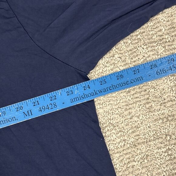 Cozy Earth Pajama Top Womens XXL Navy Blue Long Sleeve Stretch Bamboo Shirt - Picture 4 of 5